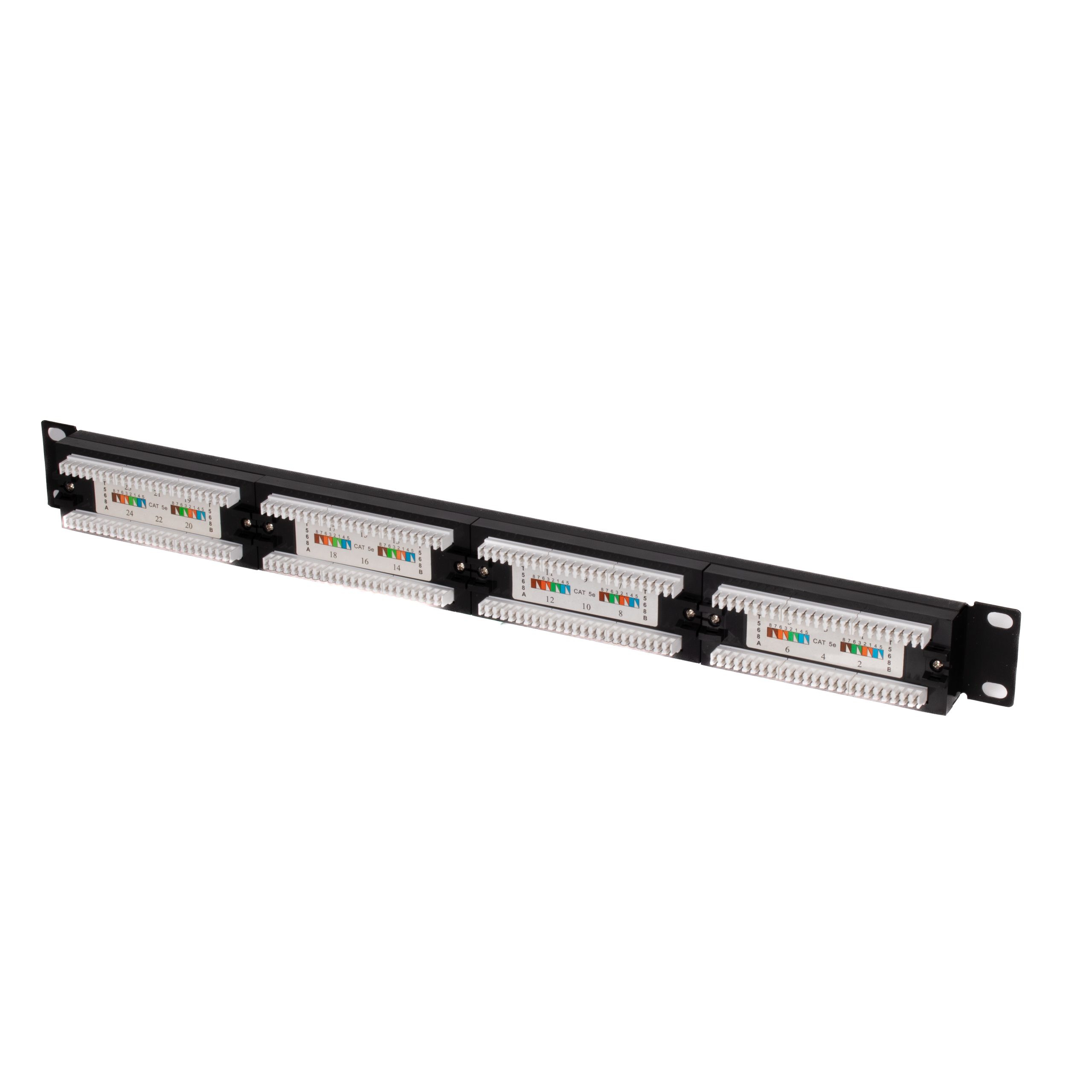 Patch Panel Categoria 5e Slim – 24 Portas