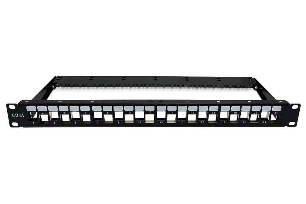 Patch Panel Descarregado – 24 Portas Escalonado